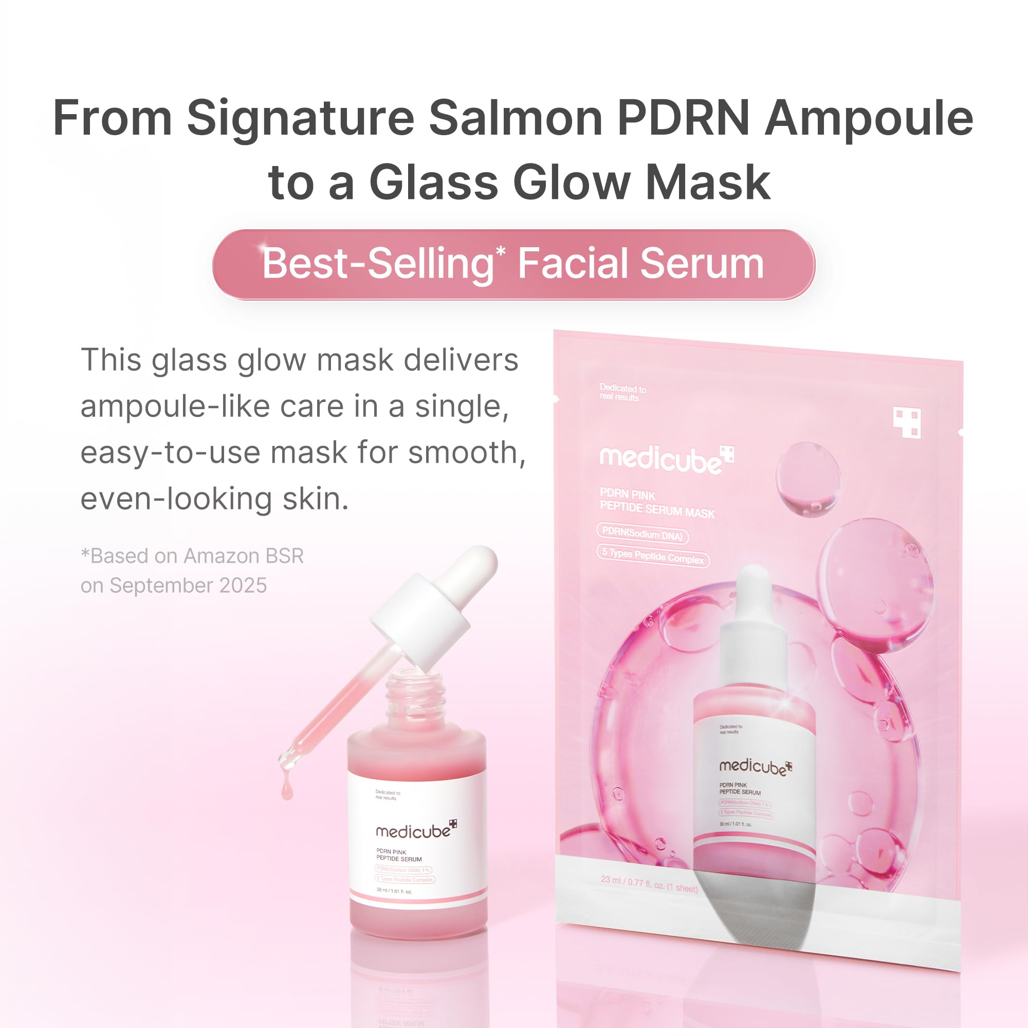 medicube PDRN Pink Peptide Ampoule Sheet Mask 10EA - medicube