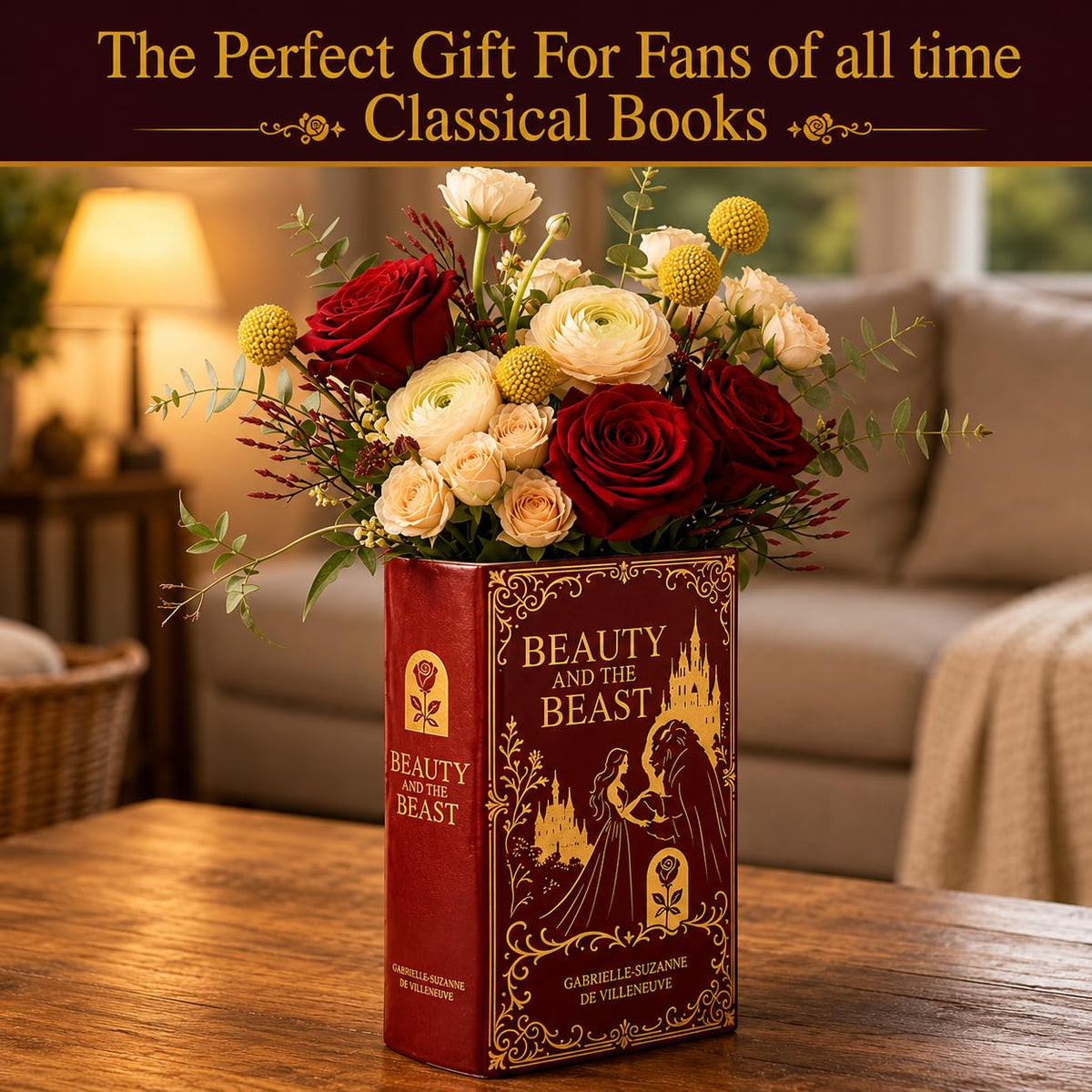 Beauty and the Beast Inspired Book Shaped Ceramic Vase - ASVP Shop Official Imagery - 7
