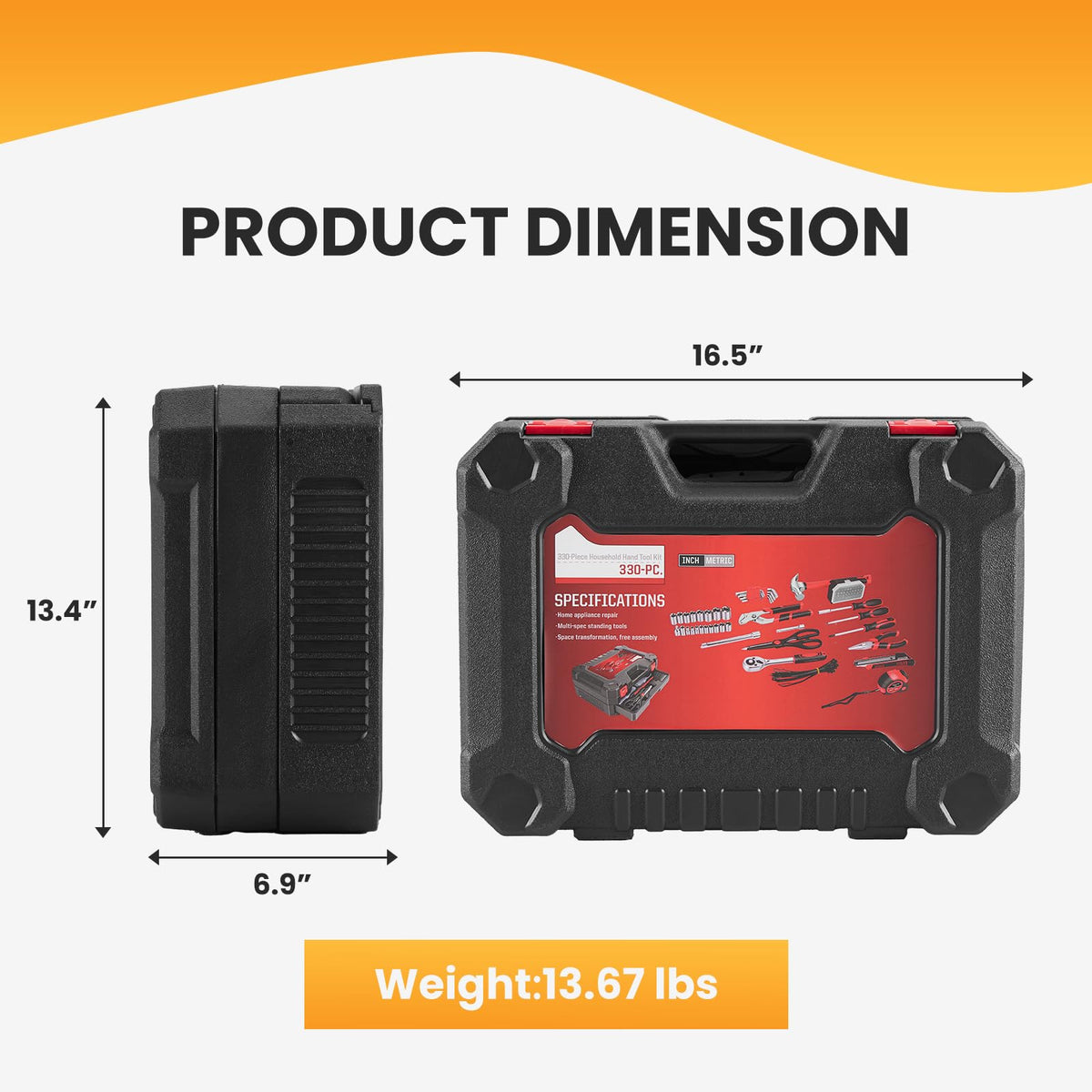NEWBULIG 330 Piece Complete Tool Box Set Durable Homeowners - NEWBULIG Official Imagery - 3
