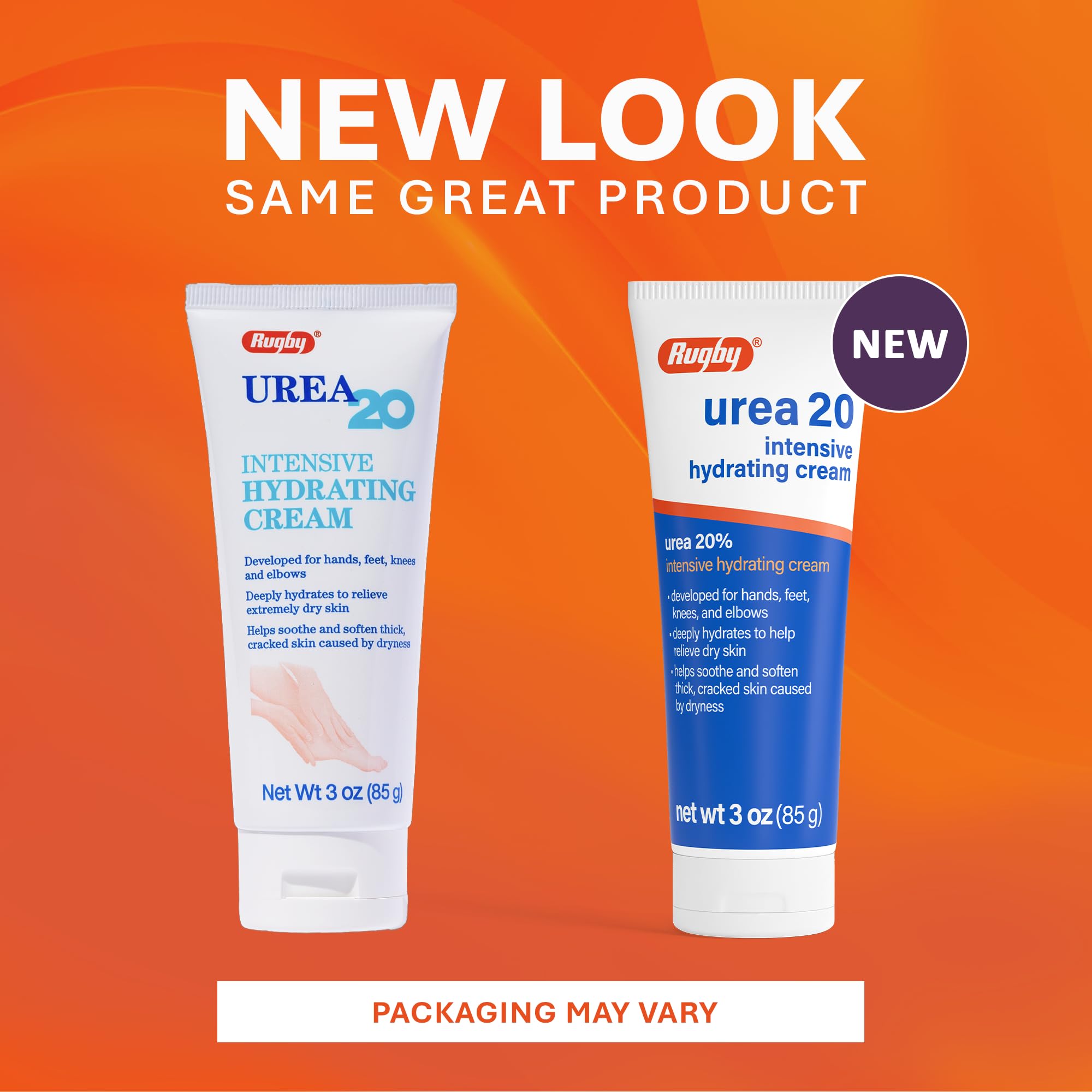 Rugby Urea 20% Intensive Hydrating Cream - Urea Cream for Feet, Hands, Knees, and Elbows - 3 Oz (1 Pack) - RUGBY LABORATORIES Official Product View 4