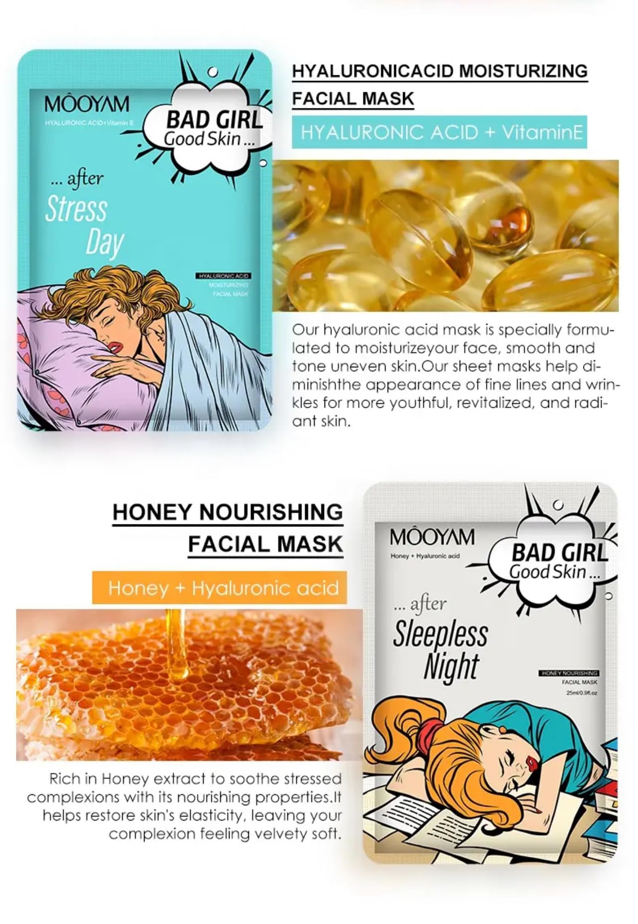 BAD GIRL Face Mask Set - MOOYAM