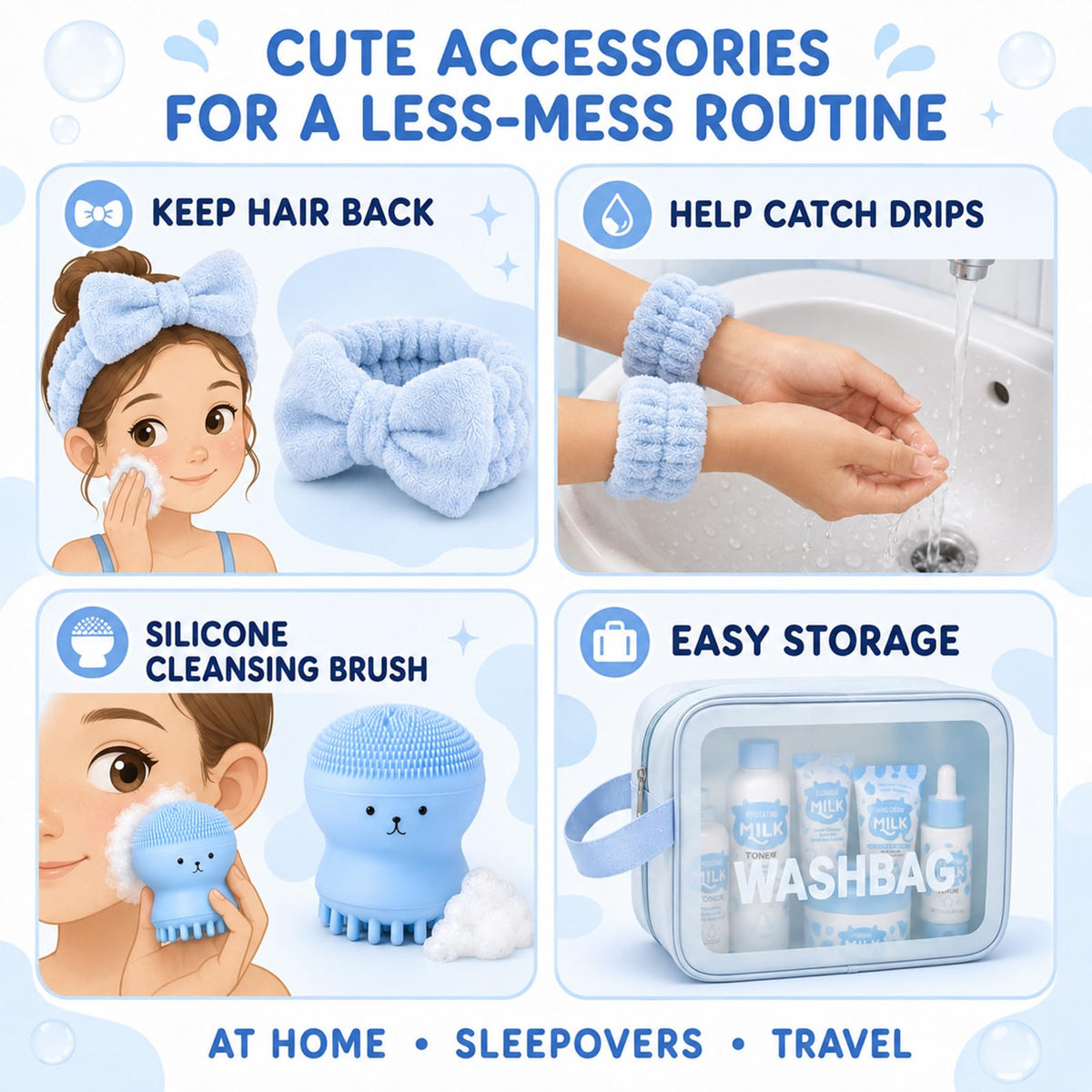 Milk Skincare Set for Teens Girls 10 12 Face Care Kit - JAFERTH Official Imagery - 7