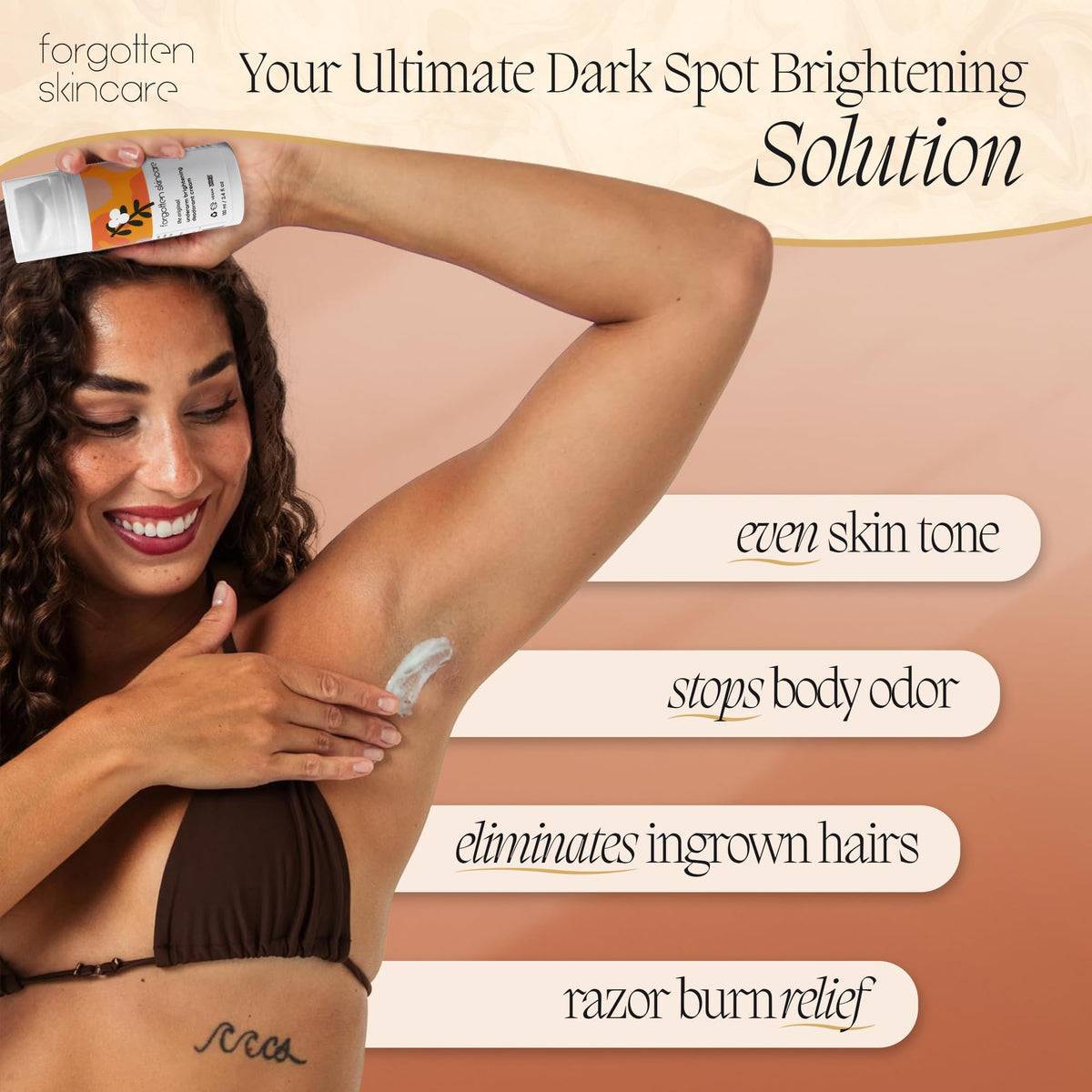 Forgotten Skincare Underarm Brightening Body Cream For Dark - Forgotten Skincare Official Imagery - 5