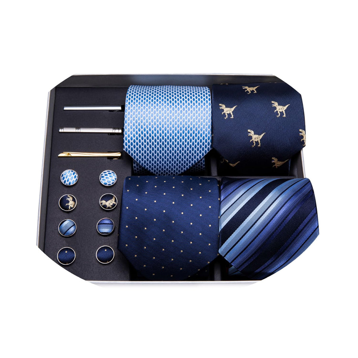 Barry Wang 15PCS Mens Tie Sets Collection Gift Box Necktie - Barry.Wang Official Imagery - 1