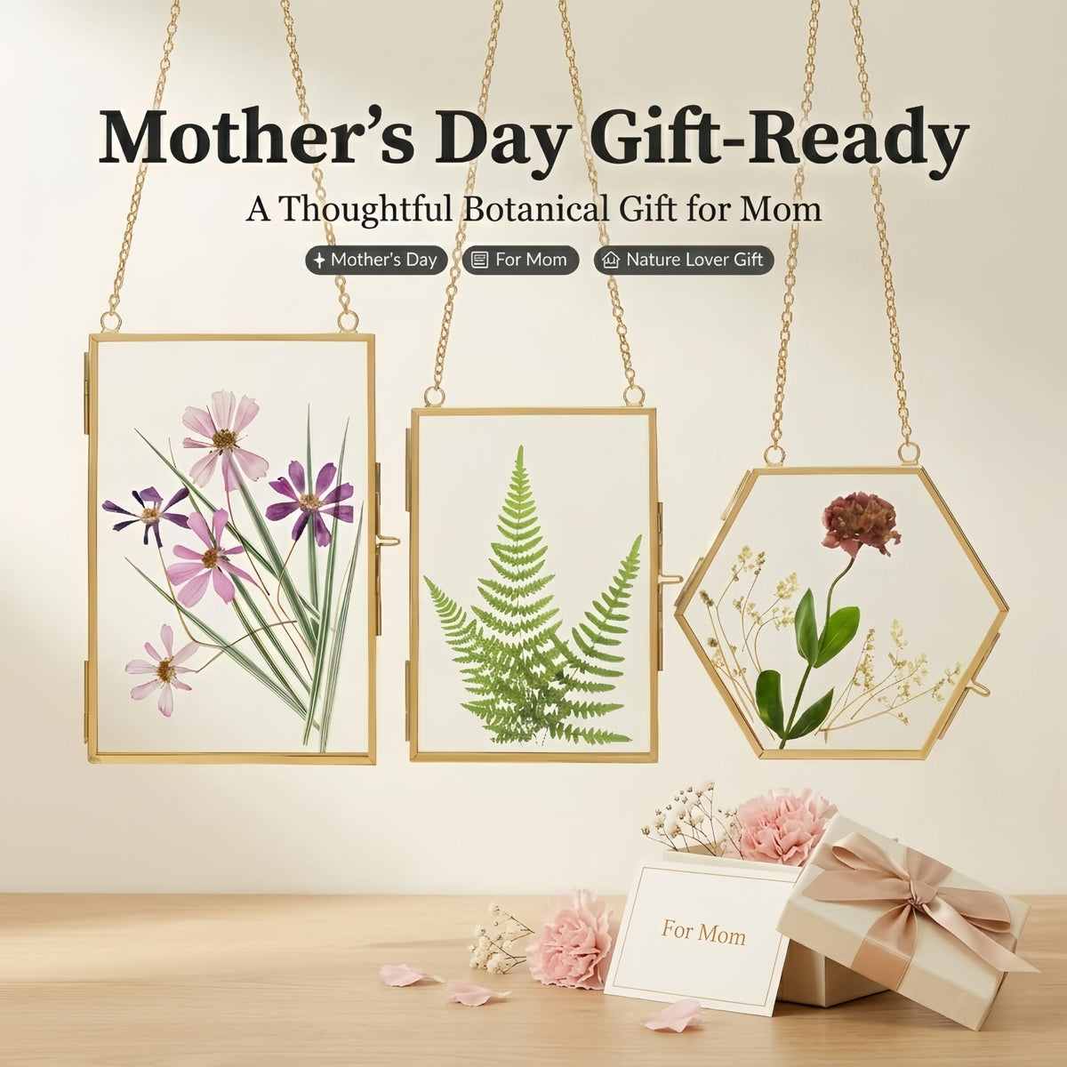 Relaxing Garden Pressed Flower Frame Kit 3 Hanging Glass - Relaxing Garden Official Imagery - 5