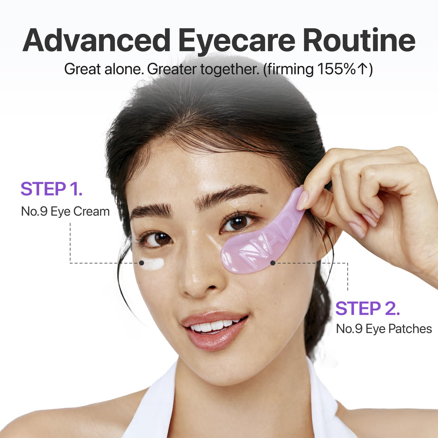 numbuzin No.9 Eye Patches, NAD+ Collagen Jelly Eye Masks with - numbuzin