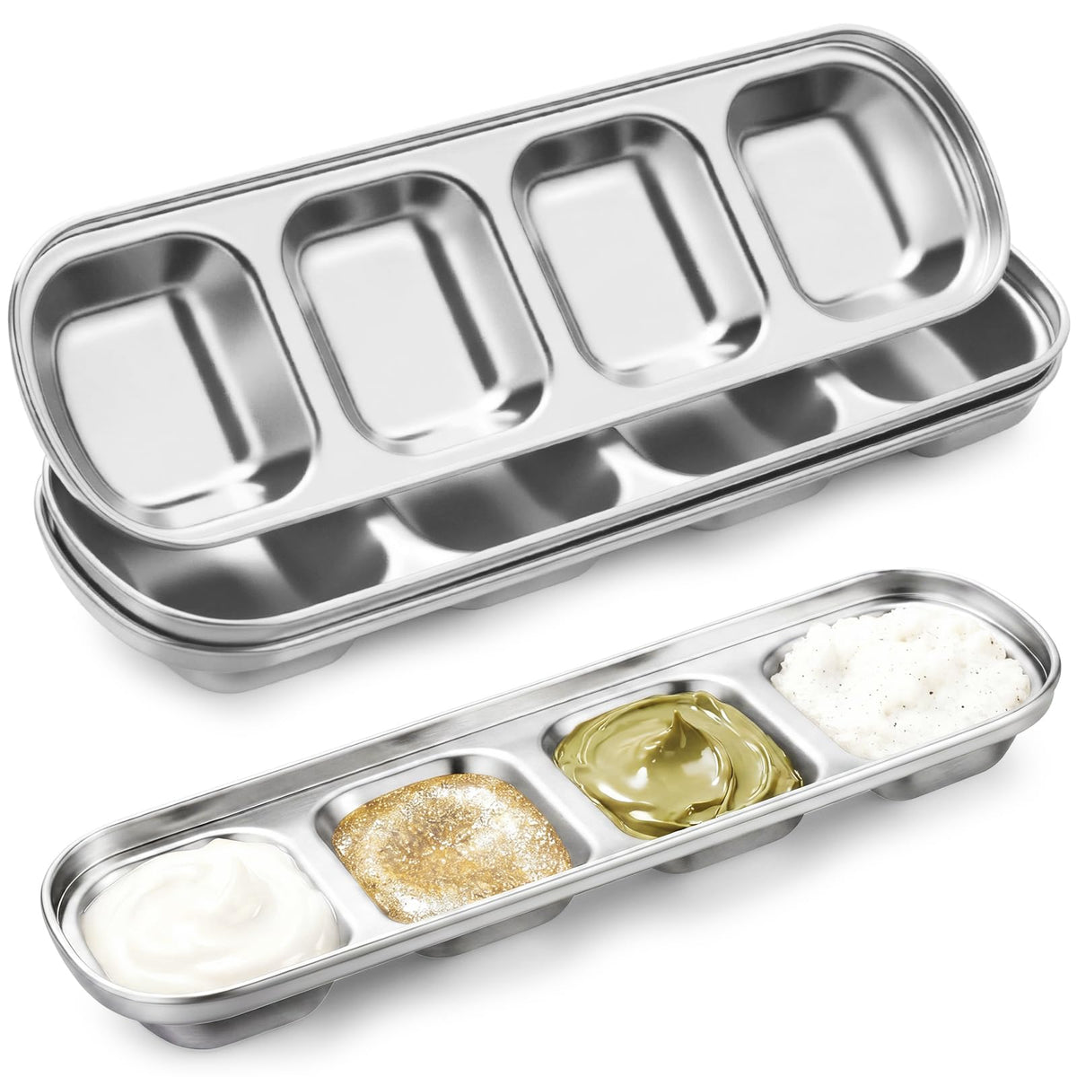 4 Pcs Esthetician Bowls Face Mask Tray Stainless Steel - Teenyyou Official Imagery - 1