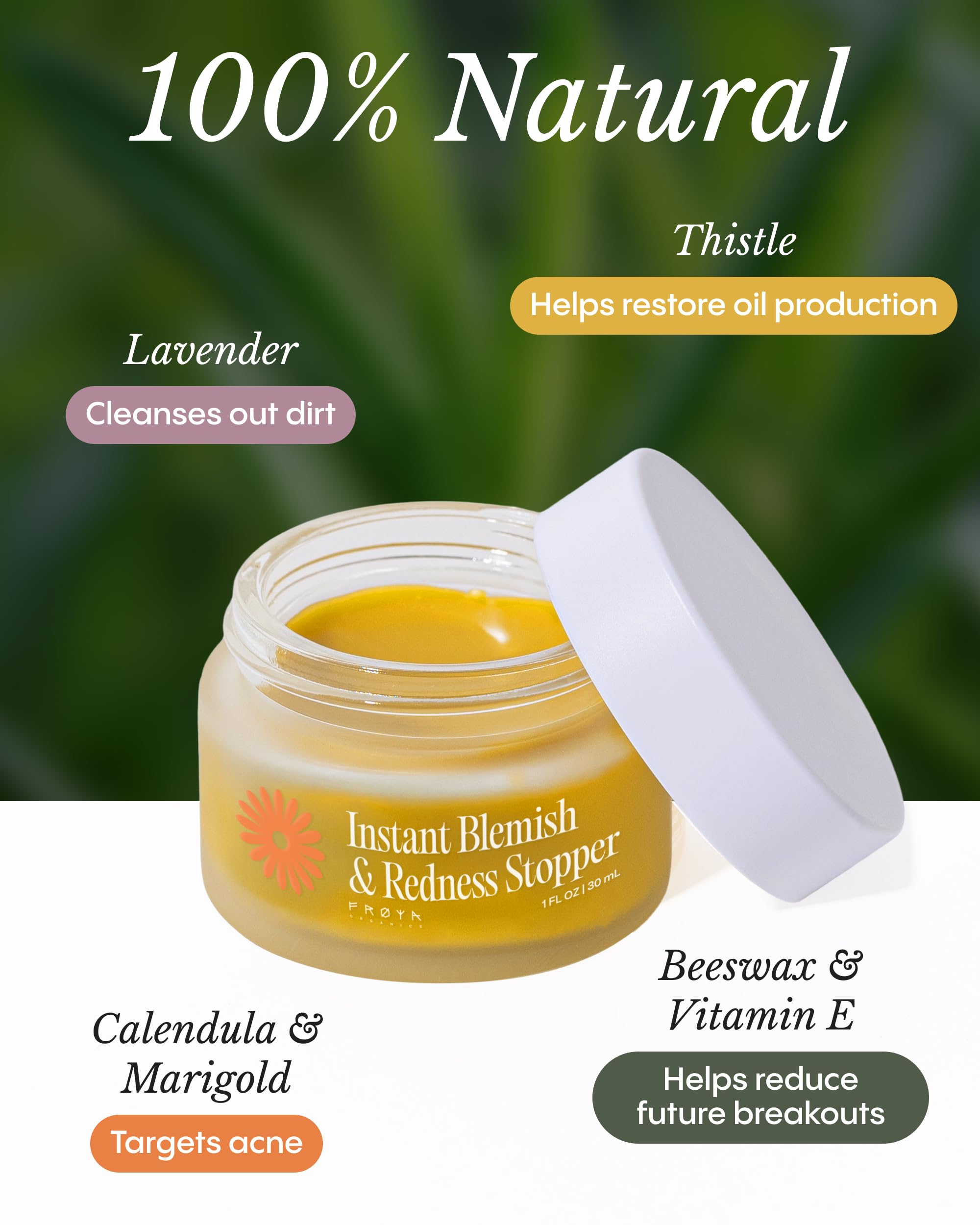 FR YA Organics Instant Blemish Redness Stopper Balm for Face - FRØYA Official Imagery - 6