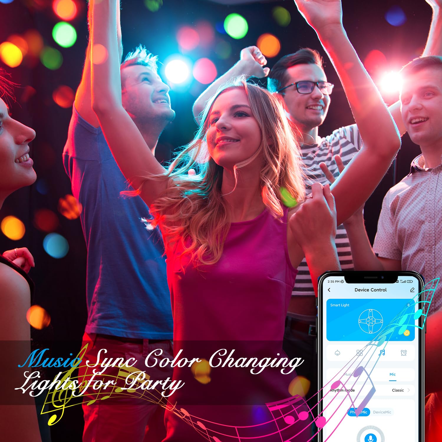 DAYBETTER Led Strip Lights 100 ft Smart with App Remote Control, 5050 RGB for Be - DAYBETTER Official Product View 4