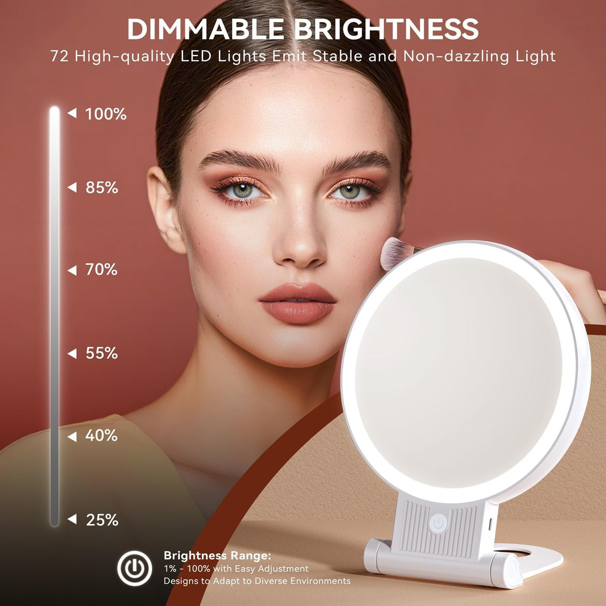 Auxmir 30X 1X Makeup Magnifying Mirror with Light BM 2403 - Auxmir Official Imagery - 6