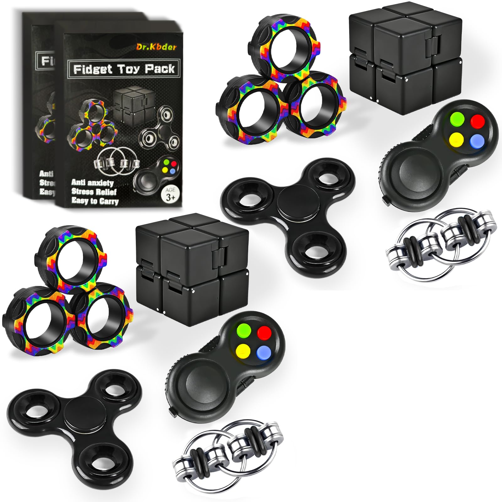 Dr.Kbder 5PC Fidget Toys Adults Set Fidgets for Classroom Must Ha - Dr.Kbder Official Product View 7