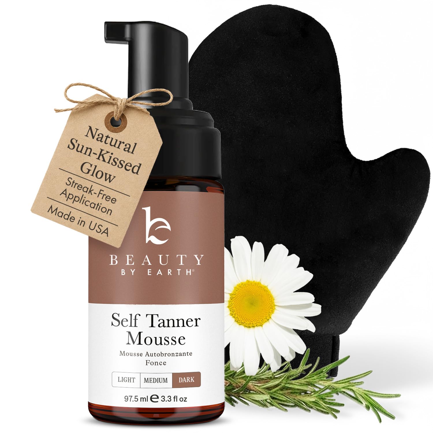 Self Tanner Tanning Mousse Kit - USA Made with Natural, Organic Ingredients - Beauty by Earth Official Product View 9