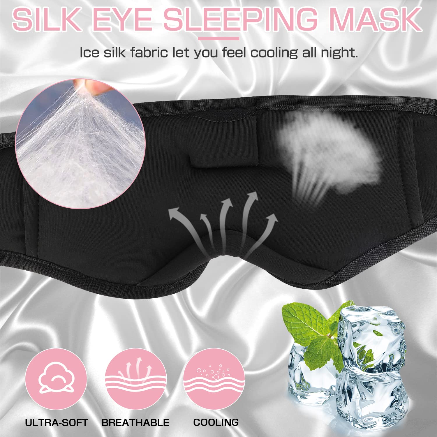 Sleep Mask with Bluetooth Headphones,LC-dolida Sleep Headphones B by LC-dolida - Angle View 2