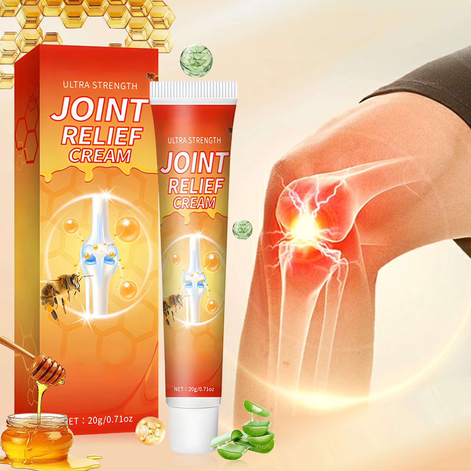 4Pcs Ultra Strength Joint Support Cream – Massage Gel for Knees & Body