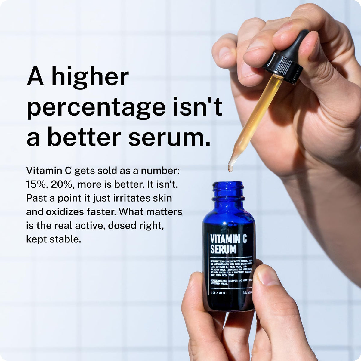 Blu Atlas Vitamin C Face Serum for Men with Hyaluronic Acid - Blu Atlas Official Imagery - 3