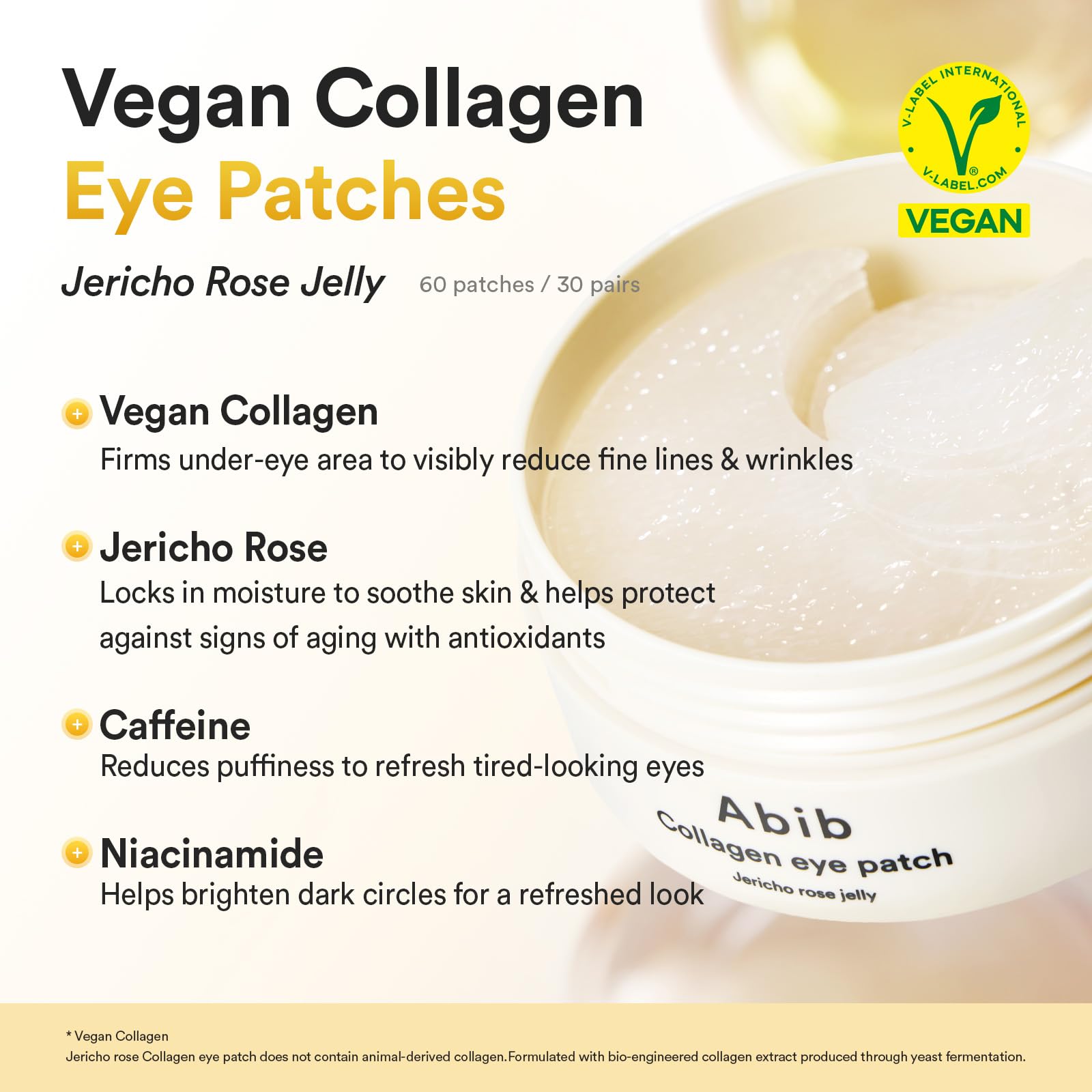 Abib Vegan Collagen Eye Patches for Wrinkles &amp; Fine Line - Abib