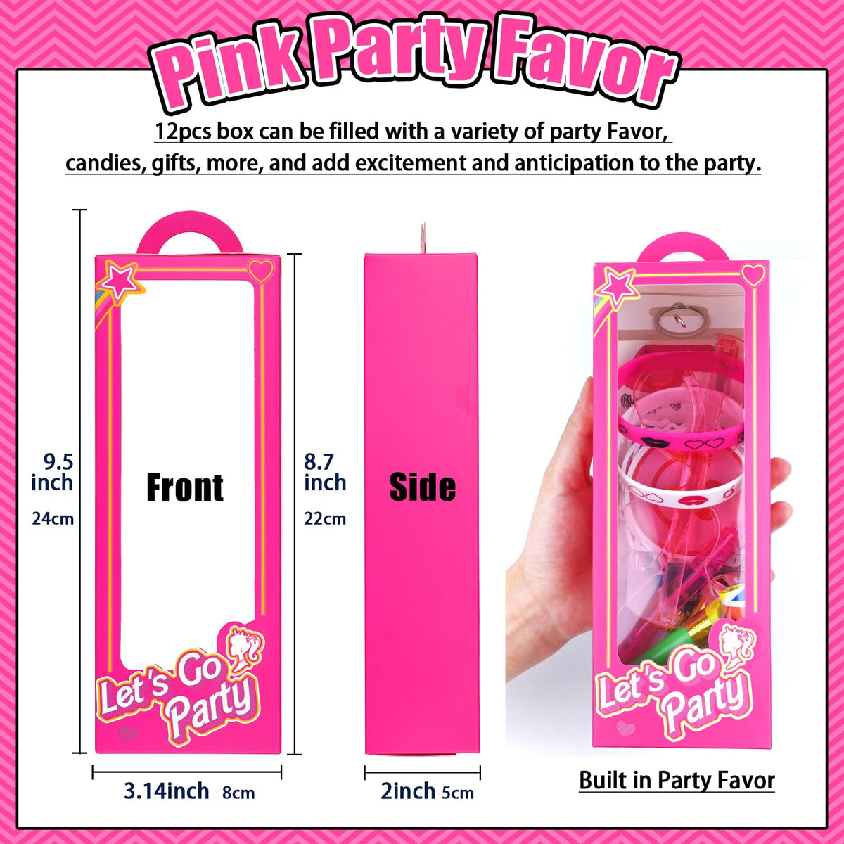 184Pcs Pink Girls Party Favors Pack - We1stdsee Official Imagery - 4