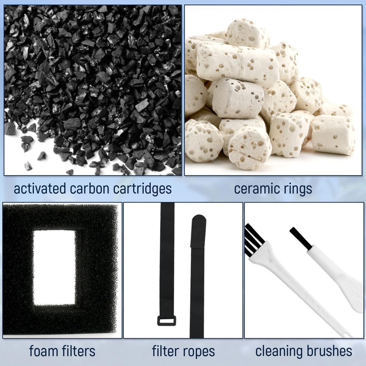 A1376 Aquarium Filter Media Kit for Most Standard Aquariums - SHAHN Official Imagery - 4