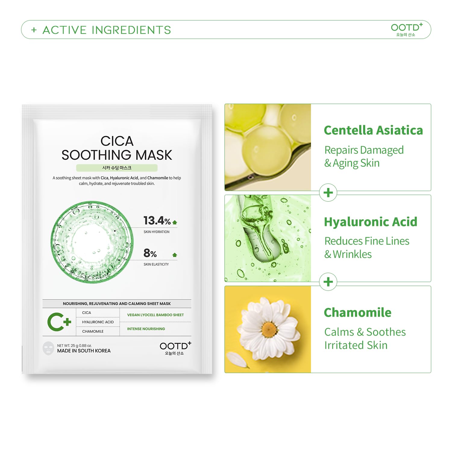 OOTD Cica Calming Moisturizing Vegan Sheet Mask - #OOTD Official Product Imagery - 4