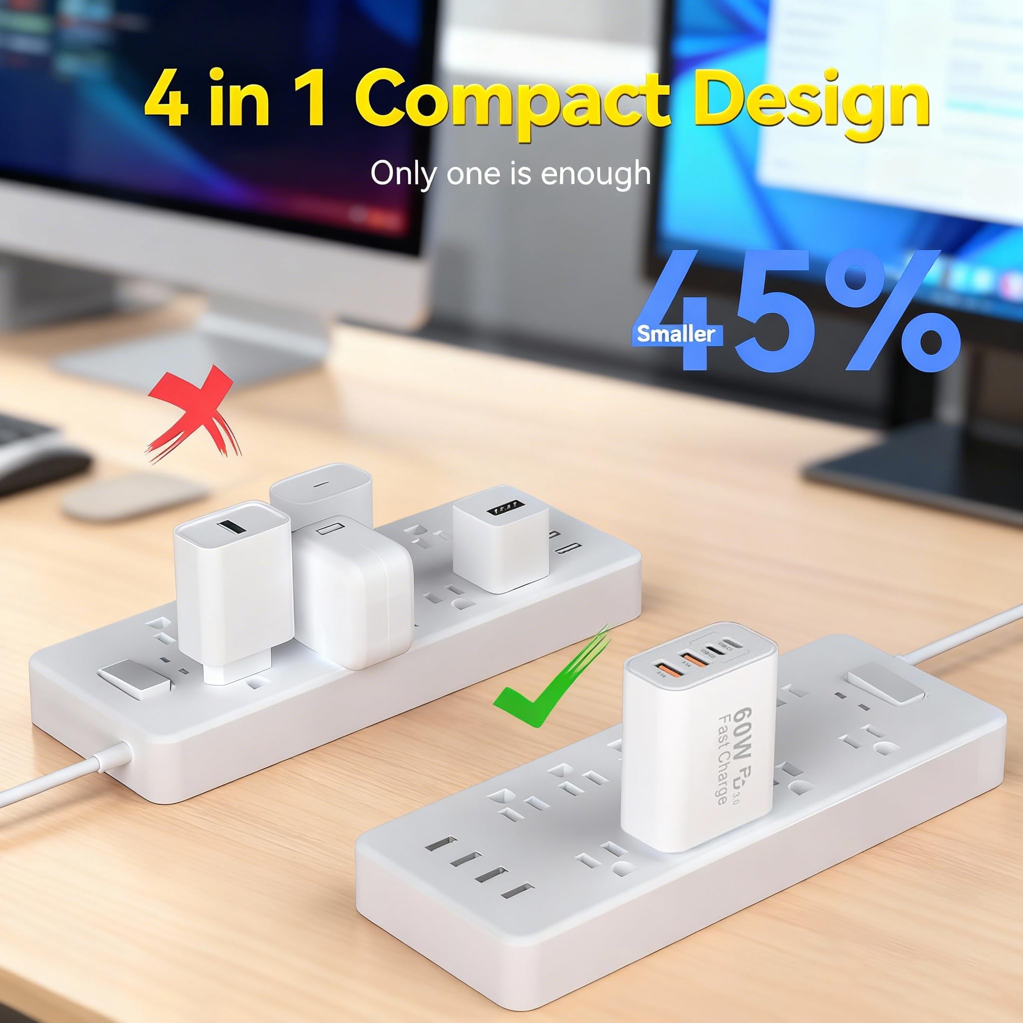 SZRTCYHGV iPhone 17 16 Charger Fast Charging,Apple 60W USB C Charger 4 - View 6