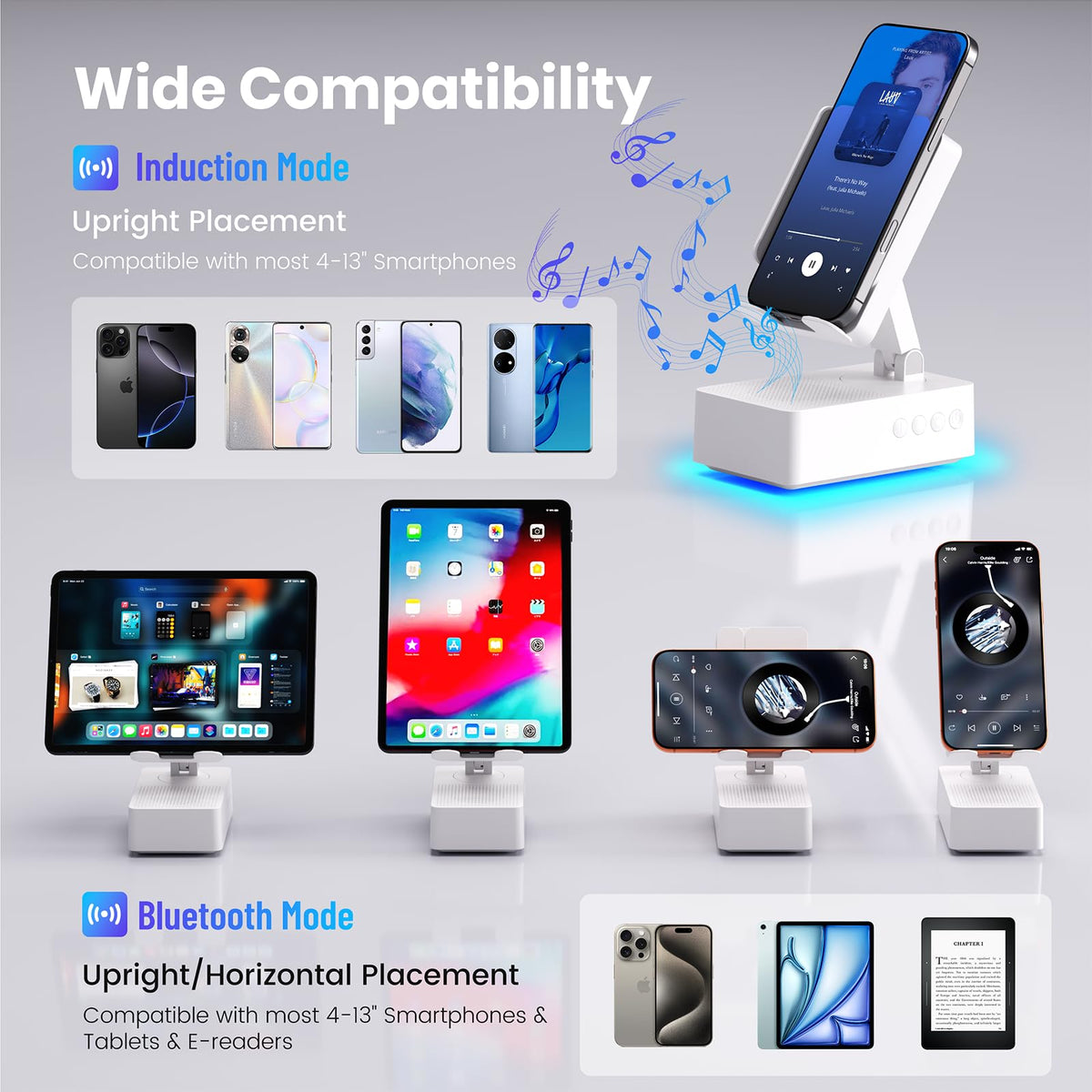 Wireless Sensor Speaker Colorful LED Ambient Light Foldable - DBHBAODZI Official Imagery - 5