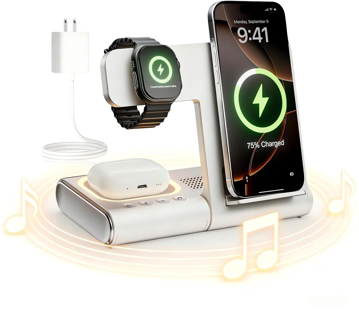 BLKE Bedside Charging Hub with Speaker Light Foldable - BLKE Pro Official Imagery - 1