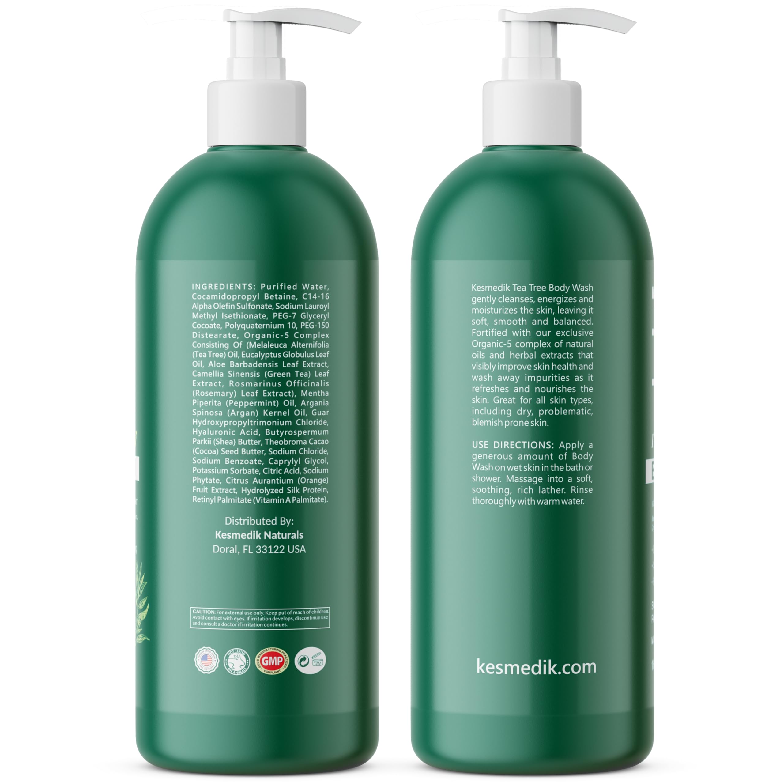 KESMEDIK Tea Tree Body Wash MaxTherapy 2-Pack