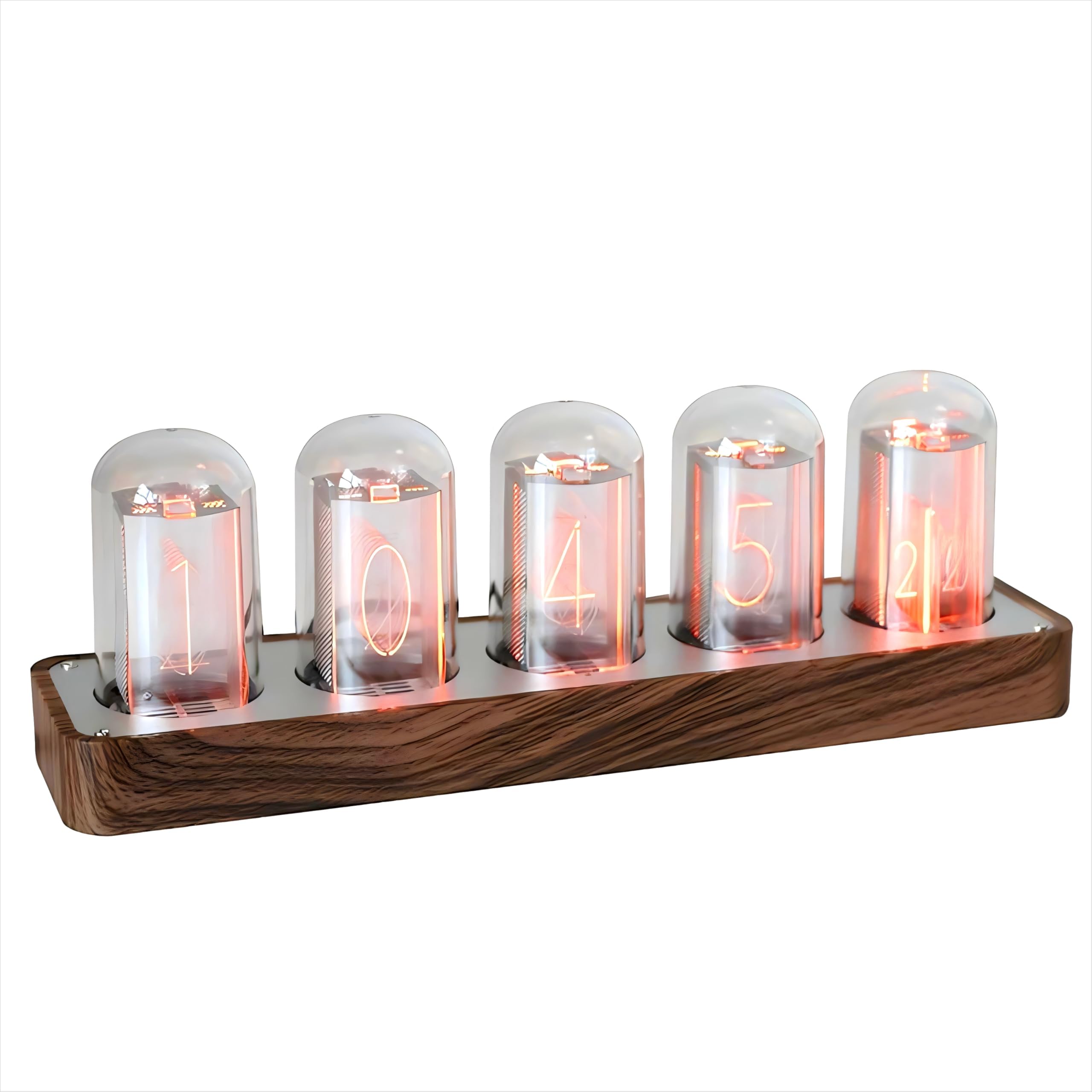 ClocTeck Nixie Tube Clock with Wi-Fi SYNC, Alarm & Timer, 12/24H by ClocTeck - Angle View 1