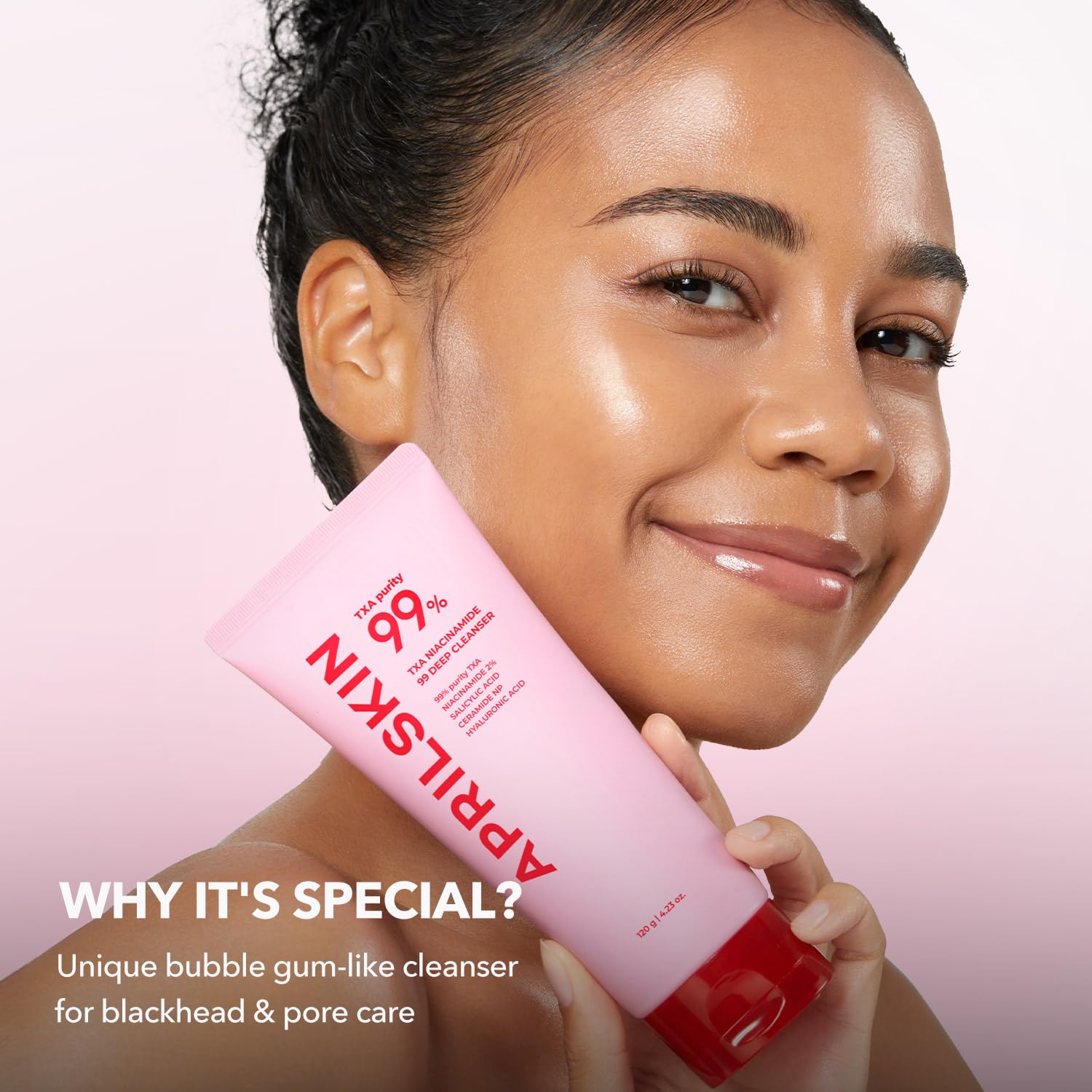 APRILSKIN TXA Niacinamide Pink Bubble Gum Deep Cleanser - APRILSKIN
