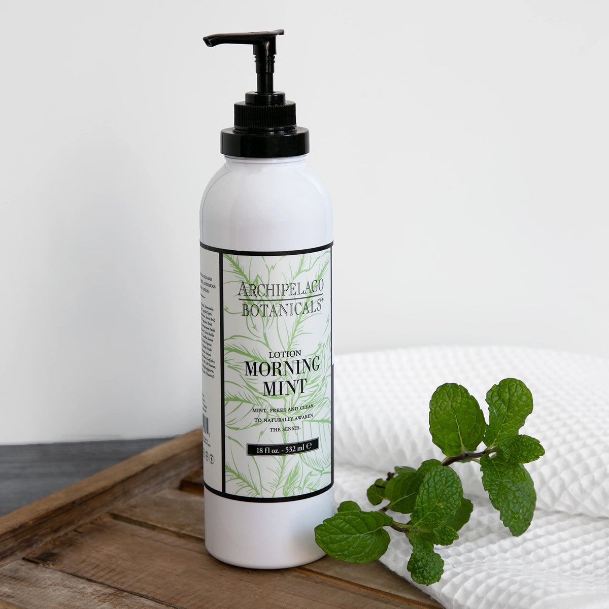 Archipelago Botanicals Morning Mint Lotion 18 oz - Archipelago Botanicals Official Imagery - 4