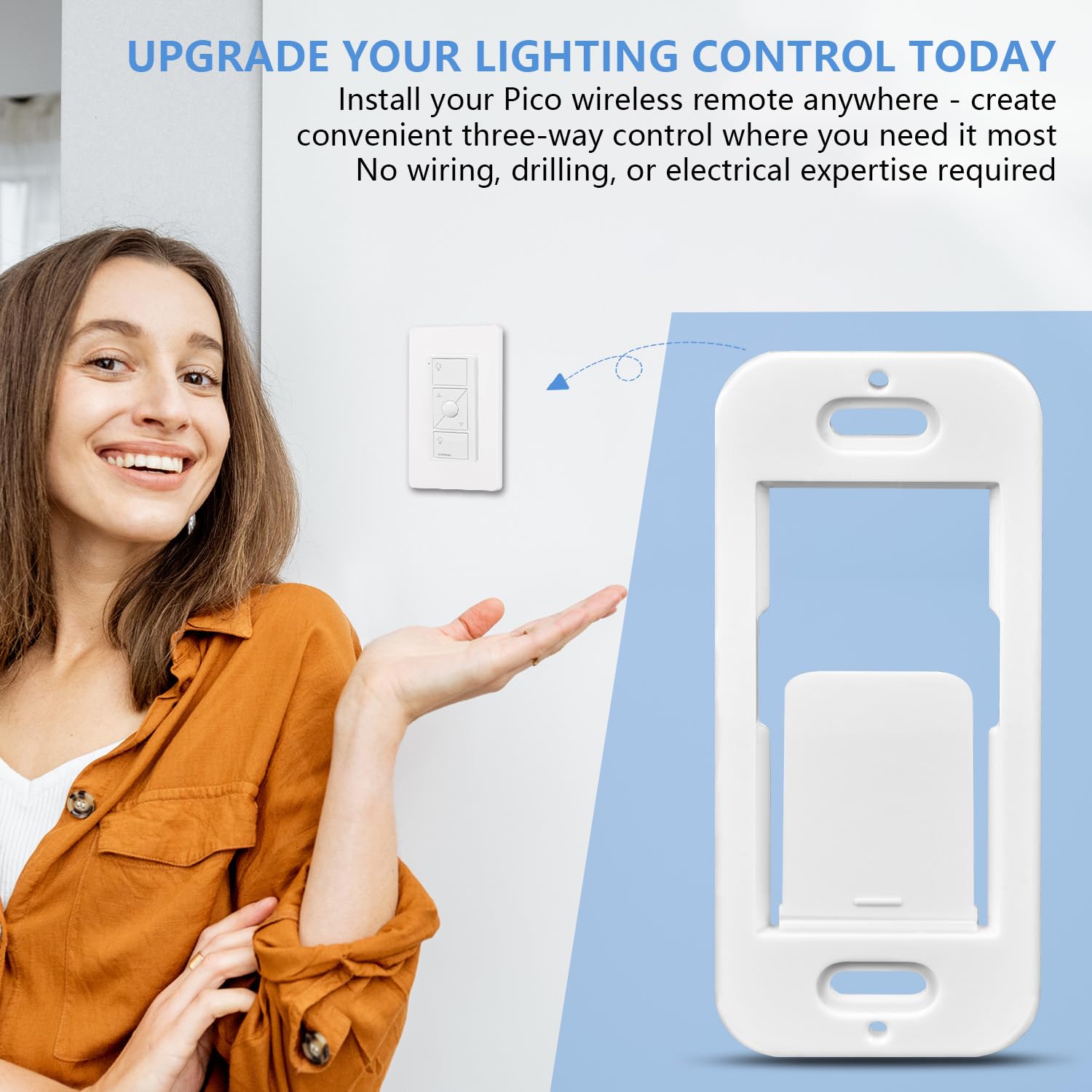 MFRHYLOEE Wallplate Brackets for Lutron Caseta Pico Remote, 4-Pac - MFRHYLOEE Official Product View 2