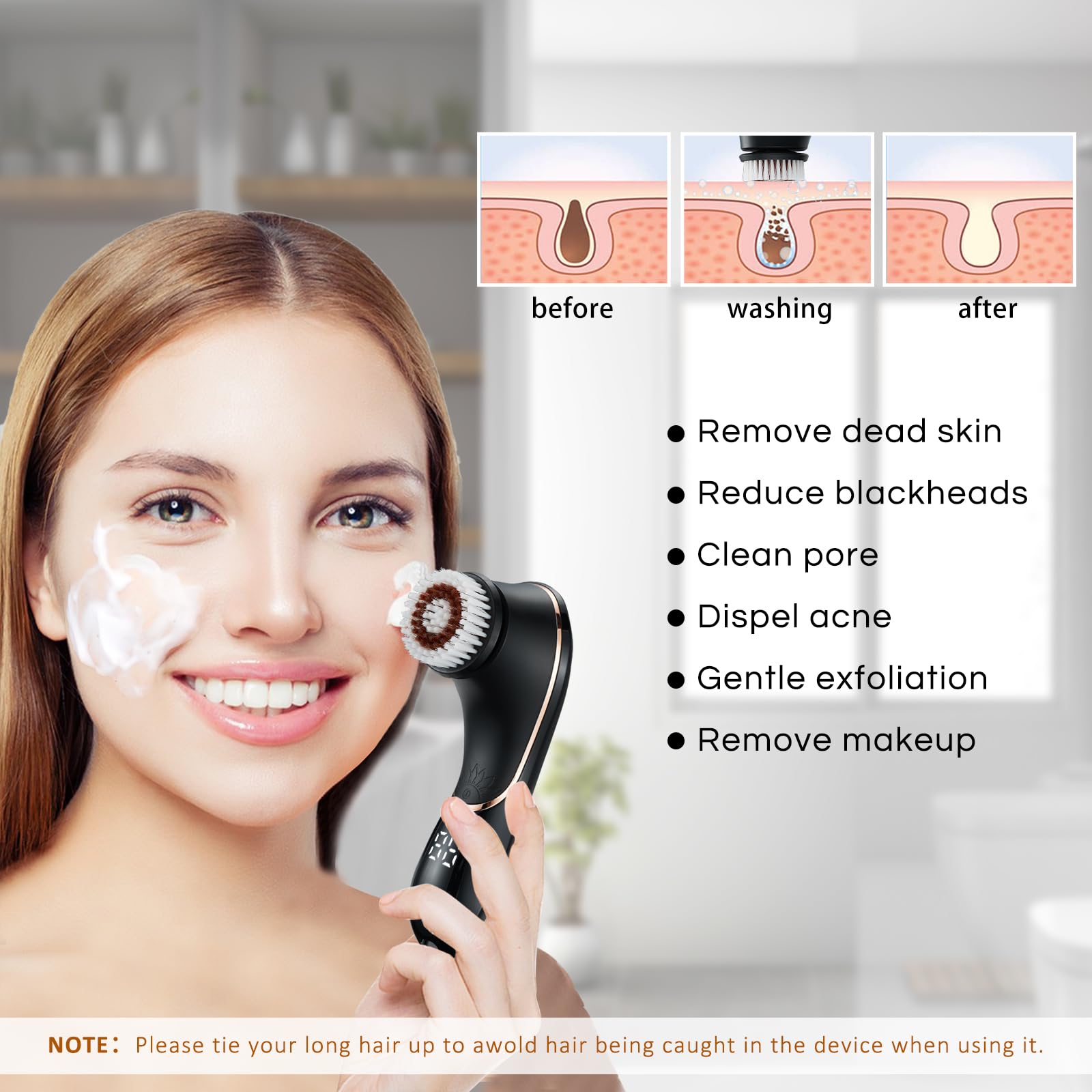 Facial Cleansing Brush Rechargeable Electric Face Scrubber 2 - Gaurins Official Imagery - 6