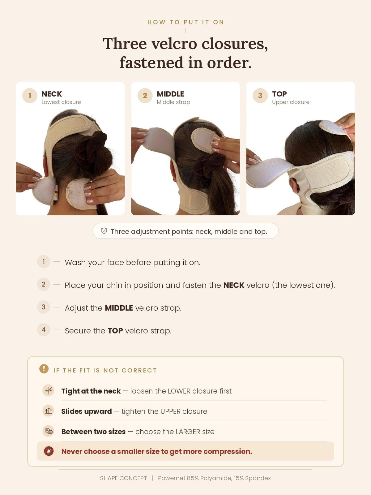 301 Chin Strap Support Band Neck Face High Compression - SHAPE CONCEPT Official Imagery - 5