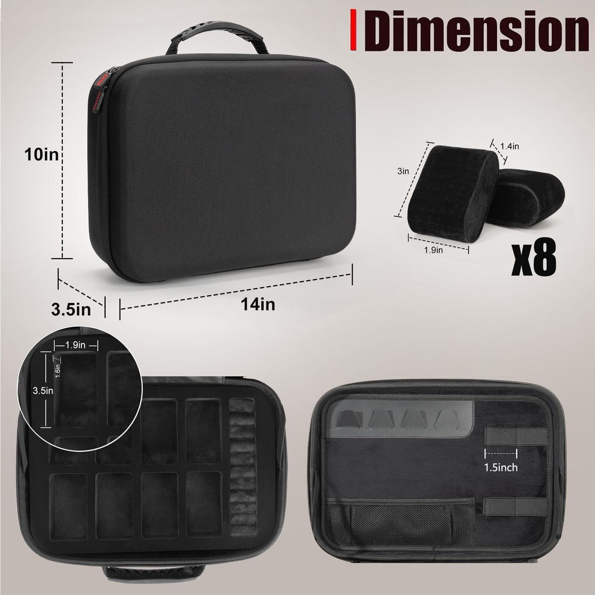 Travel Jewelry Box Watch Case 8 Slots Watch Organizer for - NIFUYOP Official Imagery - 3