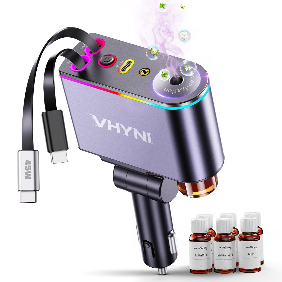 VHYNI Smart Car Air Freshener Diffuser Auto Car Diffuser - VHYNI Official Imagery - 2