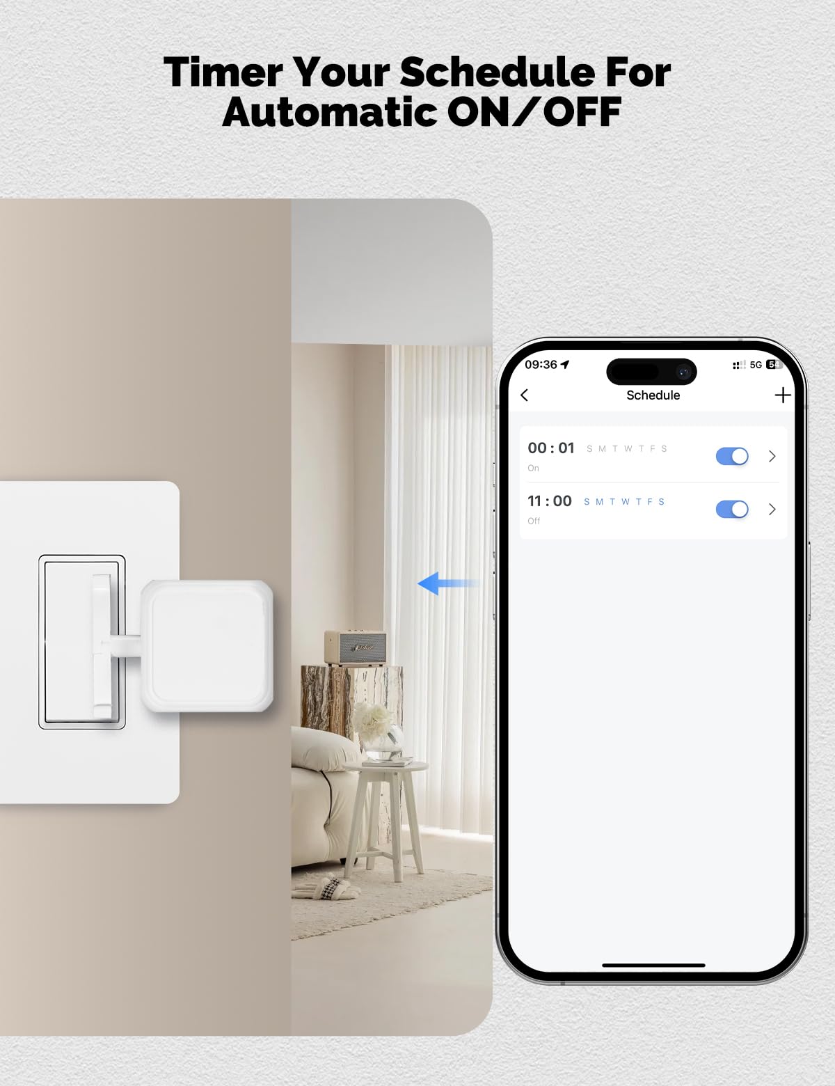 MOES Rock Switch Fingerbot Gen 3 Smart Button Pusher Timer - MOES Official Imagery - 3
