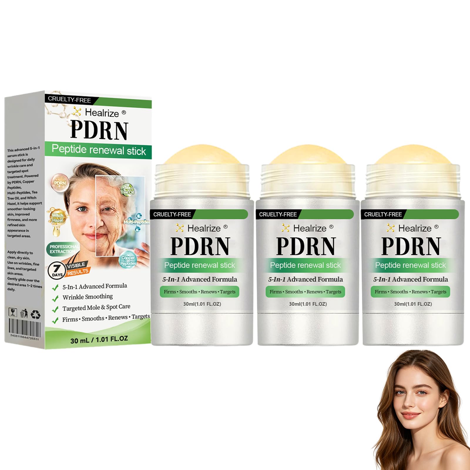 Healrize PDRN Peptide Renewal Stick, Anti-Aging Targeted Spot - Rolimey