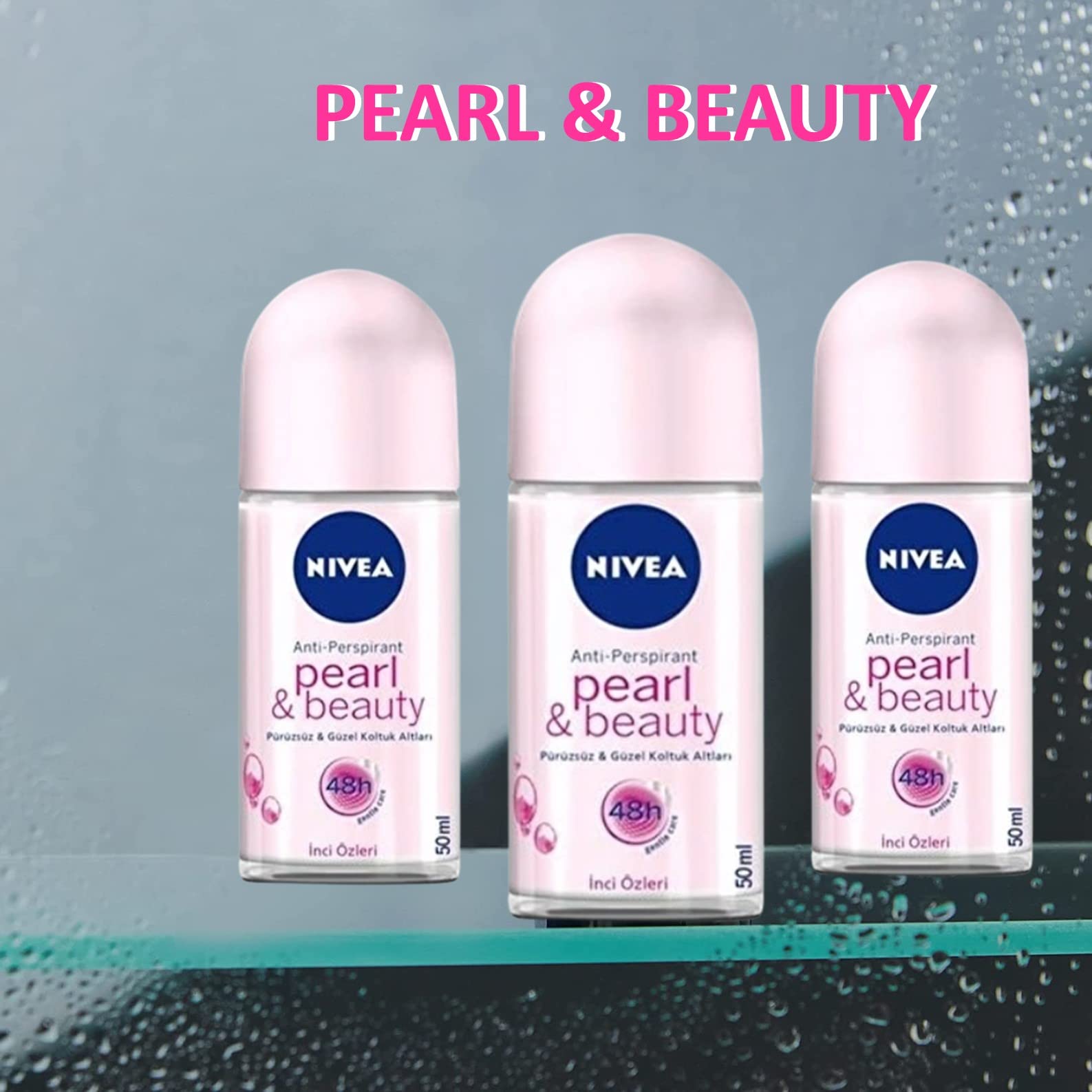 Nivea Women Deodorant Roll On Pearl & Beauty Pack of 3 - NIVEA Official Product View 4