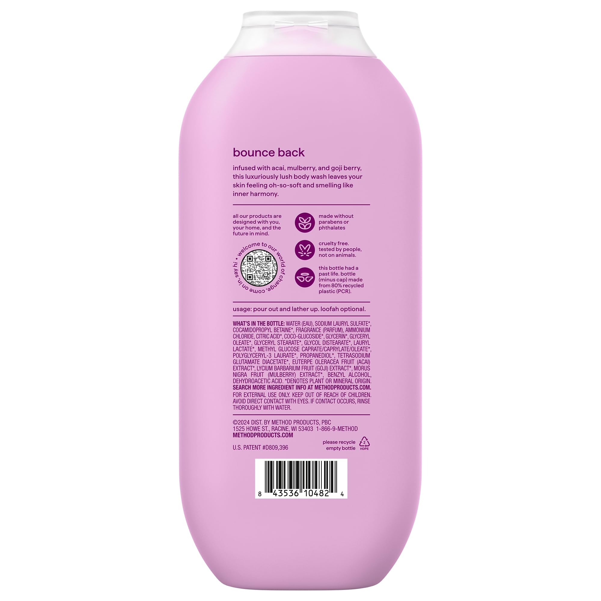 method Body Wash, Berry Balance, 18 fl oz, 3 pack