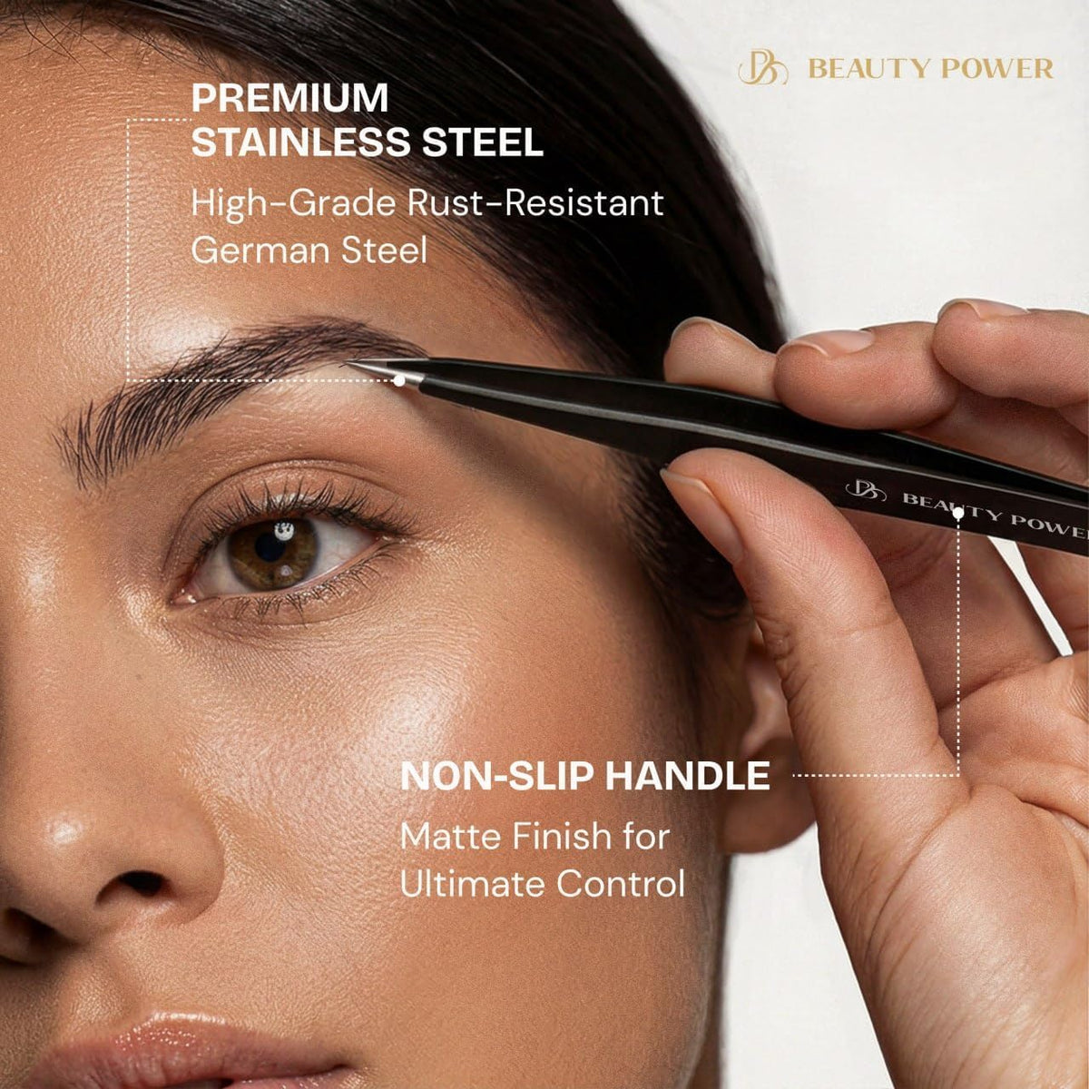 Beauty Power Precision Pointed Tweezers Ingrown Hair Eyebrow - Beauty Power Official Imagery - 6