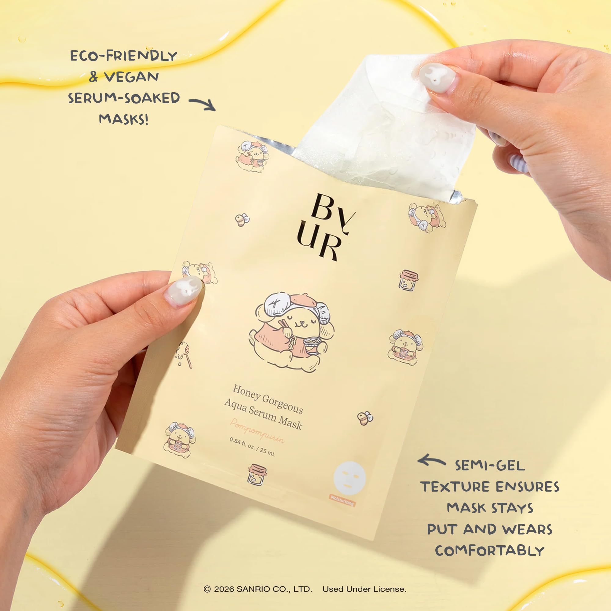 ByUR Honey Gorgeous Sanrio Character Daily Aqua Serum Mask (1 - ByUR