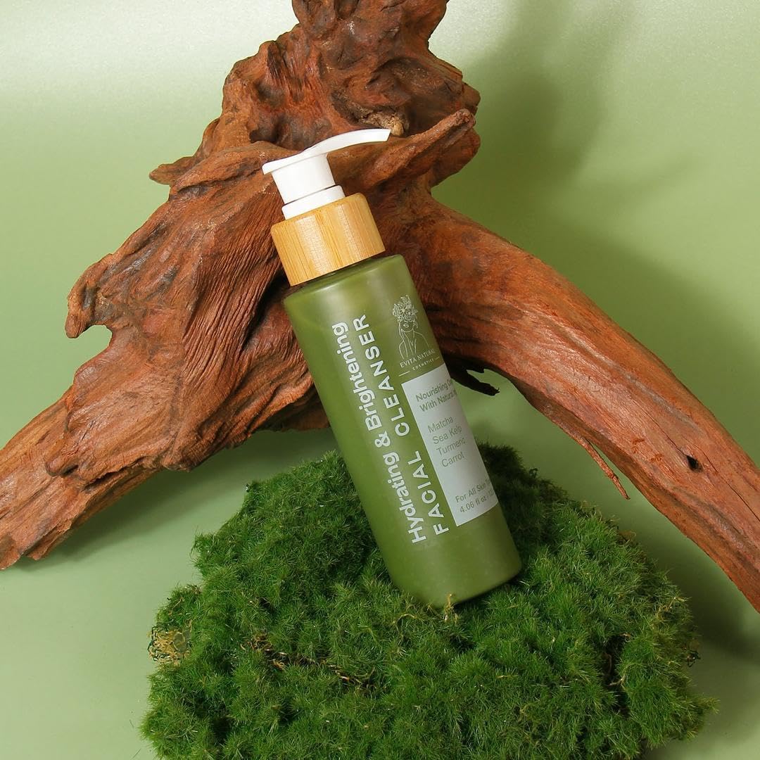 Hydrating Face Wash with Matcha &amp; Sea Kelp — Gentle Daily - Evita Natural Cosmetics