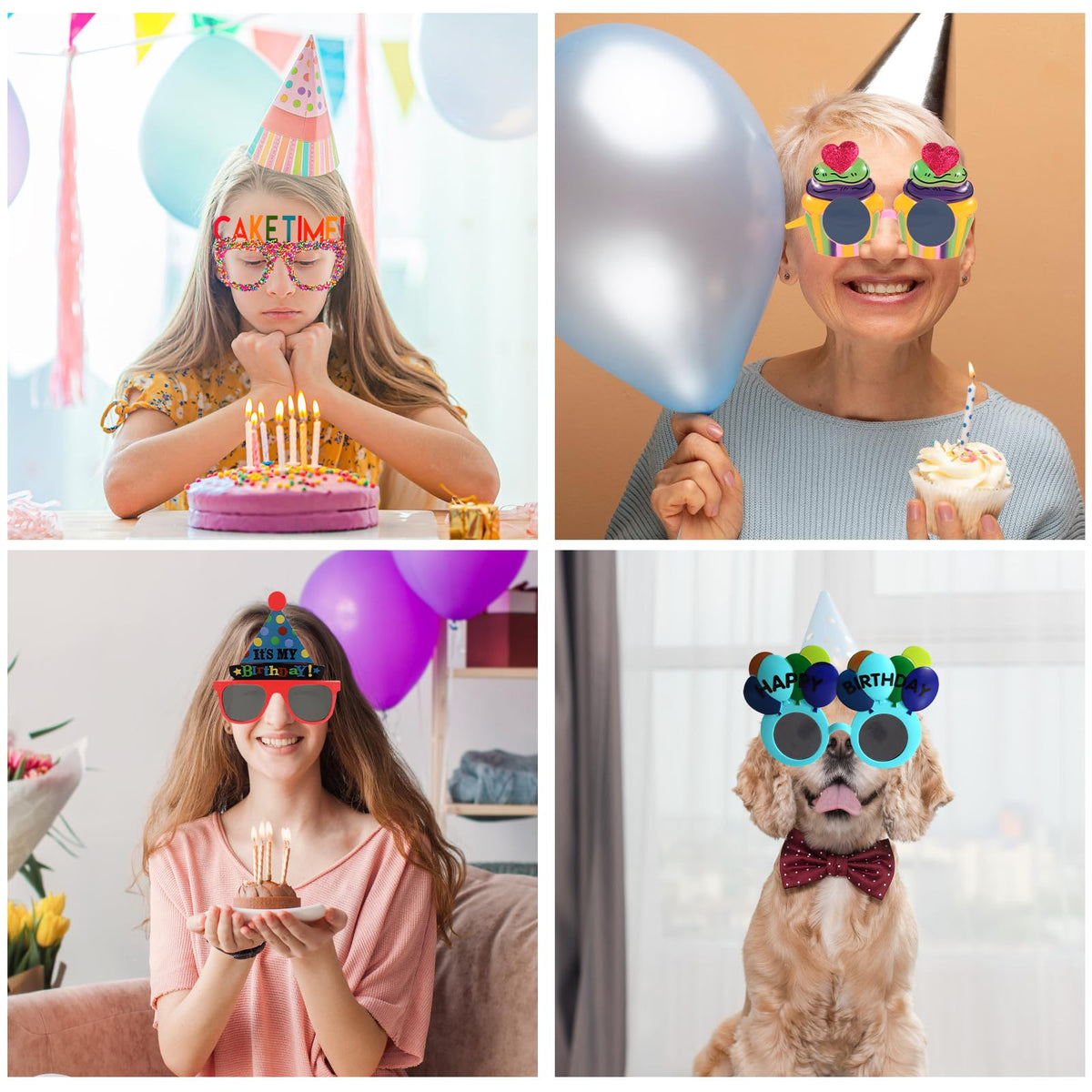 NICOWARM 12pcs Birthday Glasses Happy Birthday Sunglasses - NICOWARM Official Imagery - 8