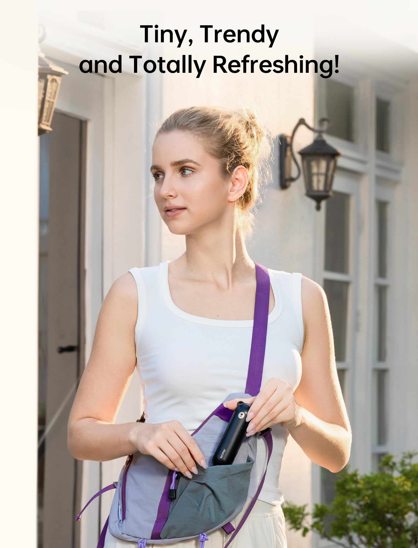 JISULIFE 3 IN 1 Portable Fan with Power Bank & Flashlight Featured - JISULIFE Official Product View 5