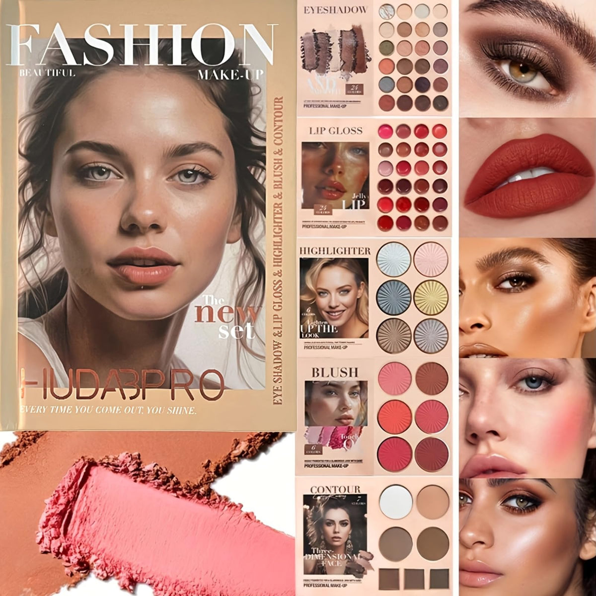 5 Layer Book Style Foldable Makeup Gift Set 24 Eyeshadow 24 - BrilliantDay Official Imagery - 2