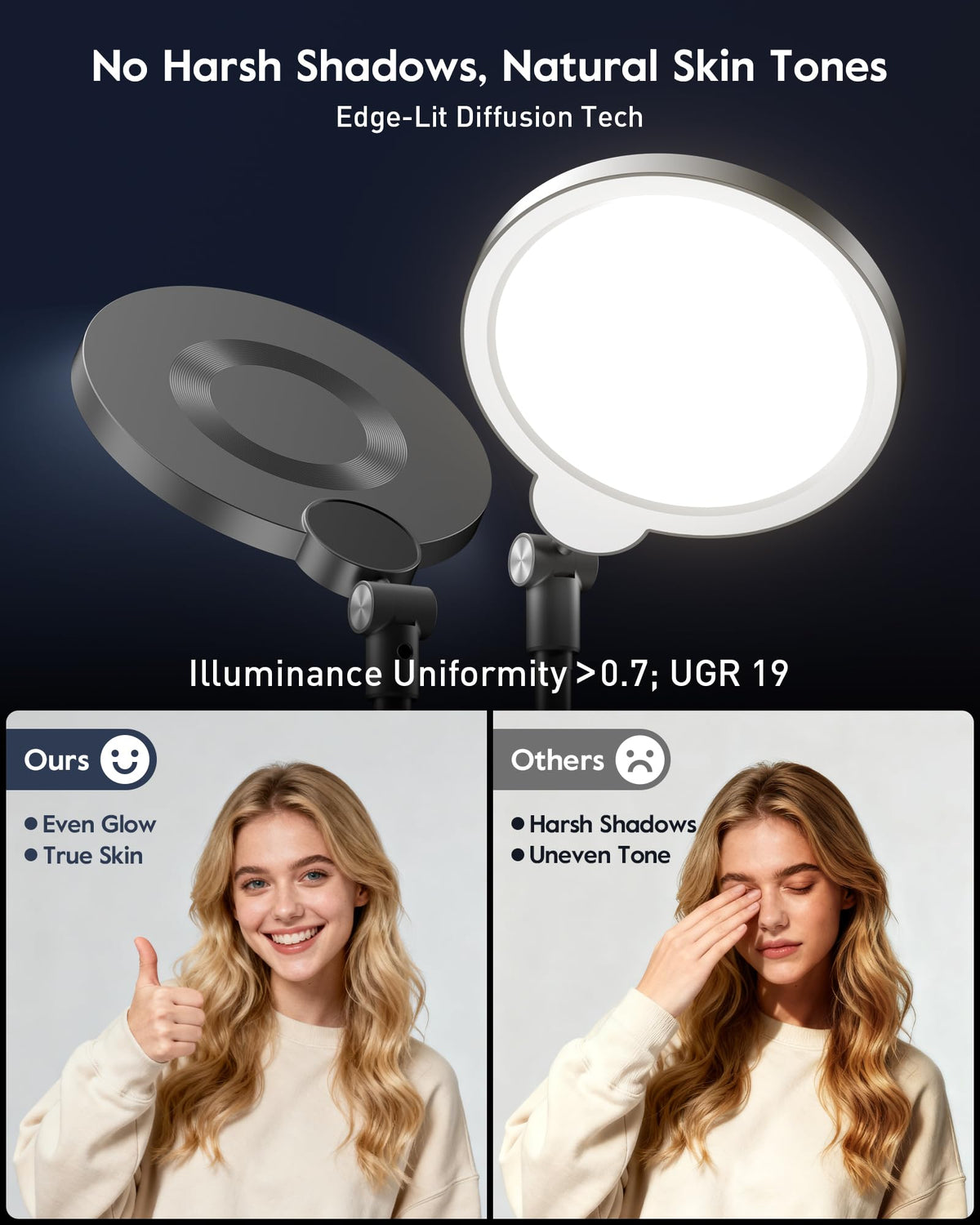 Desk Ring Light with Stand for Computer 30 Modes Video - Yarrashop Official Imagery - 4