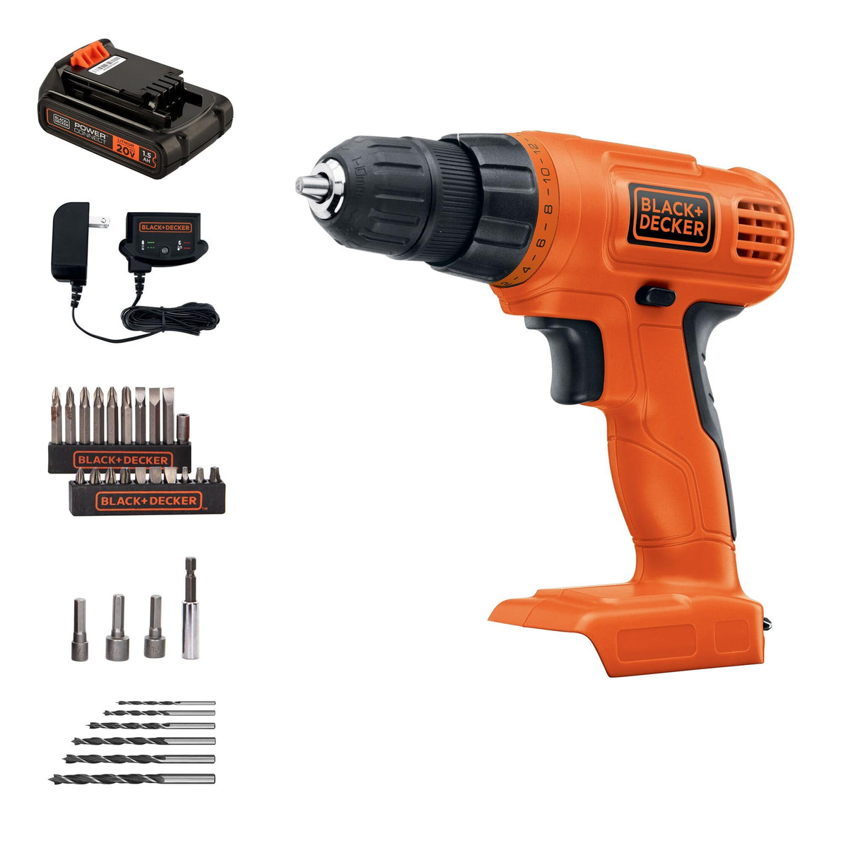 BLACK DECKER 20V MAX POWERCONNECT Power Drill Cordless Drill - Premium Selection Official Imagery - 1