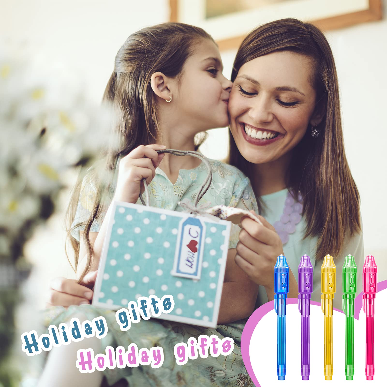 STENDA Invisible Ink Pen with UV Light - 16Pcs Spy Pens for Valentine Gifts - STENDA Official Product View 7