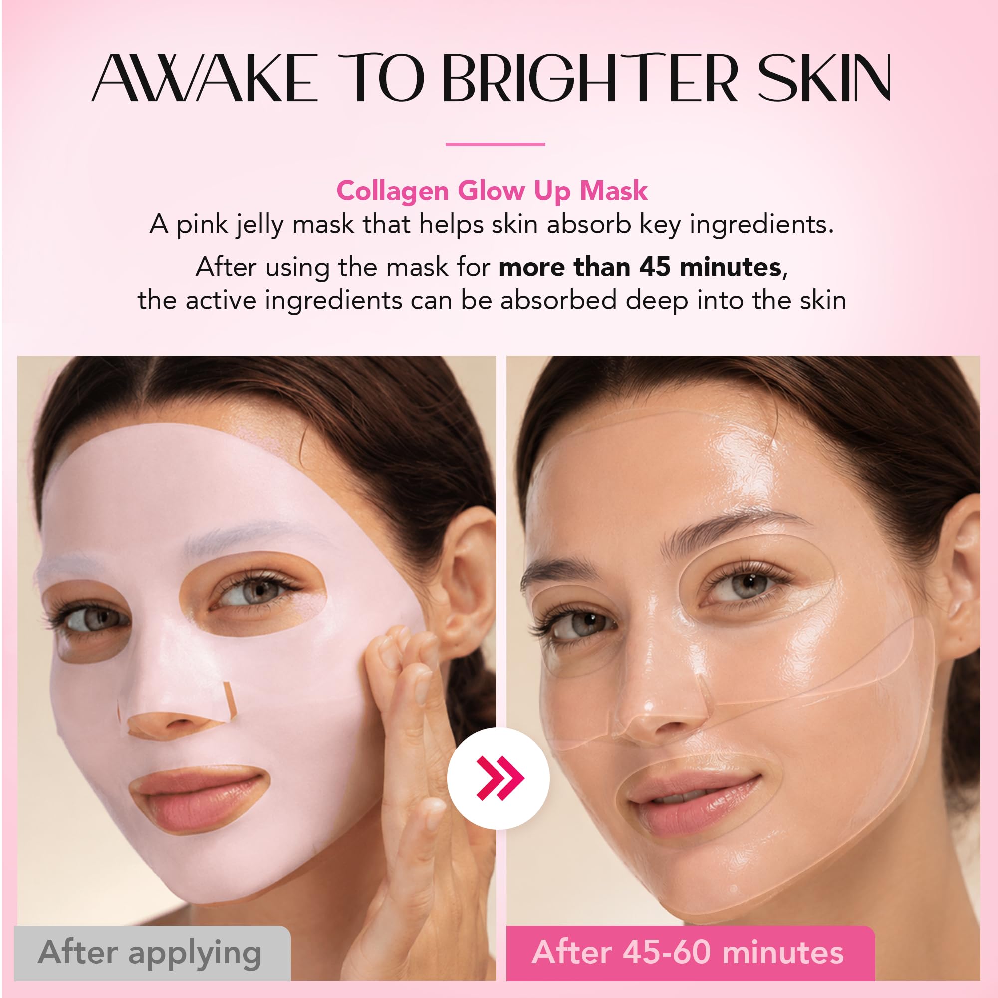 Bio Collagen Face Mask Overnight: Collagen Glow up Mask for Deep - Dongyu