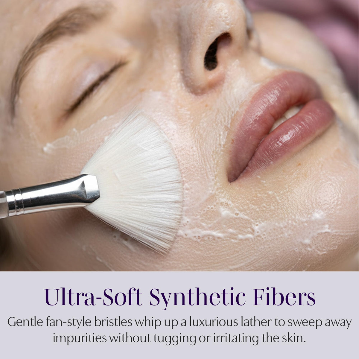 Facial Cleansing Brush Fan Style Skincare Brushes - Saian Official Imagery - 7